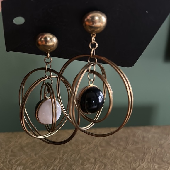 Vintage | Jewelry | Vintage Globe Dangle Earrings Large Bold Eccentric ...